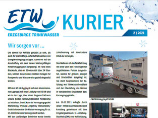 ETW-Kurier - Zeitschrift der Erzgebirge Trinkwasser GmbH